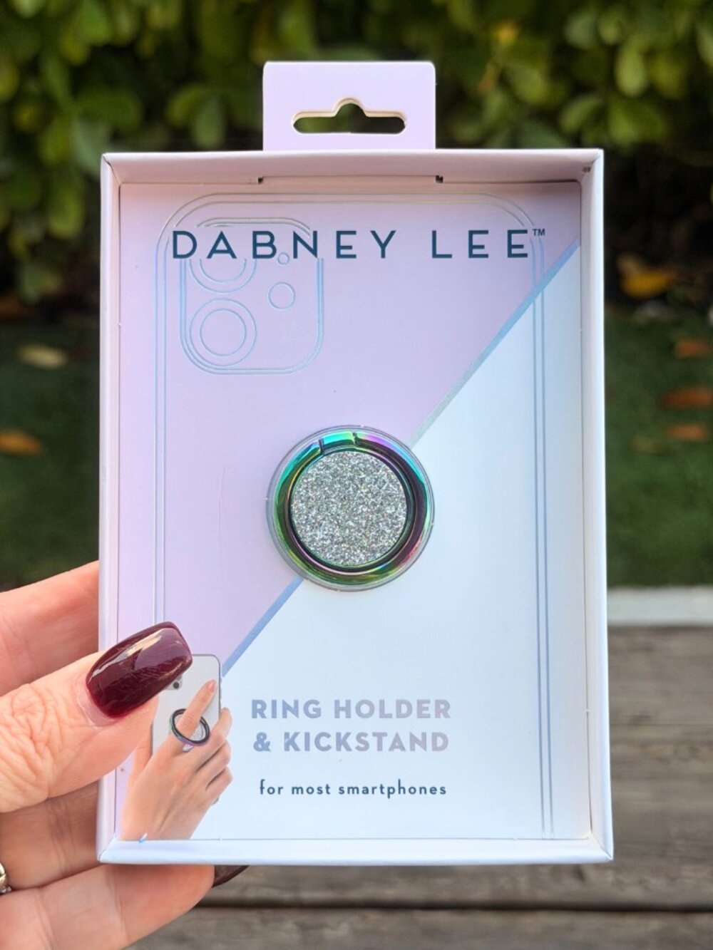 Dabney Lee Glitter Ring Holder & Kickstand Sparkle for Smartphones Holographic